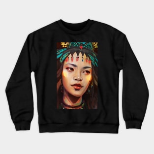 Ethnic woman portrait Crewneck Sweatshirt